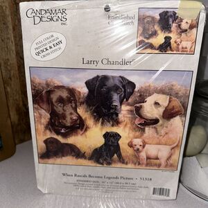 Cross-stitch canvas with stitch guide